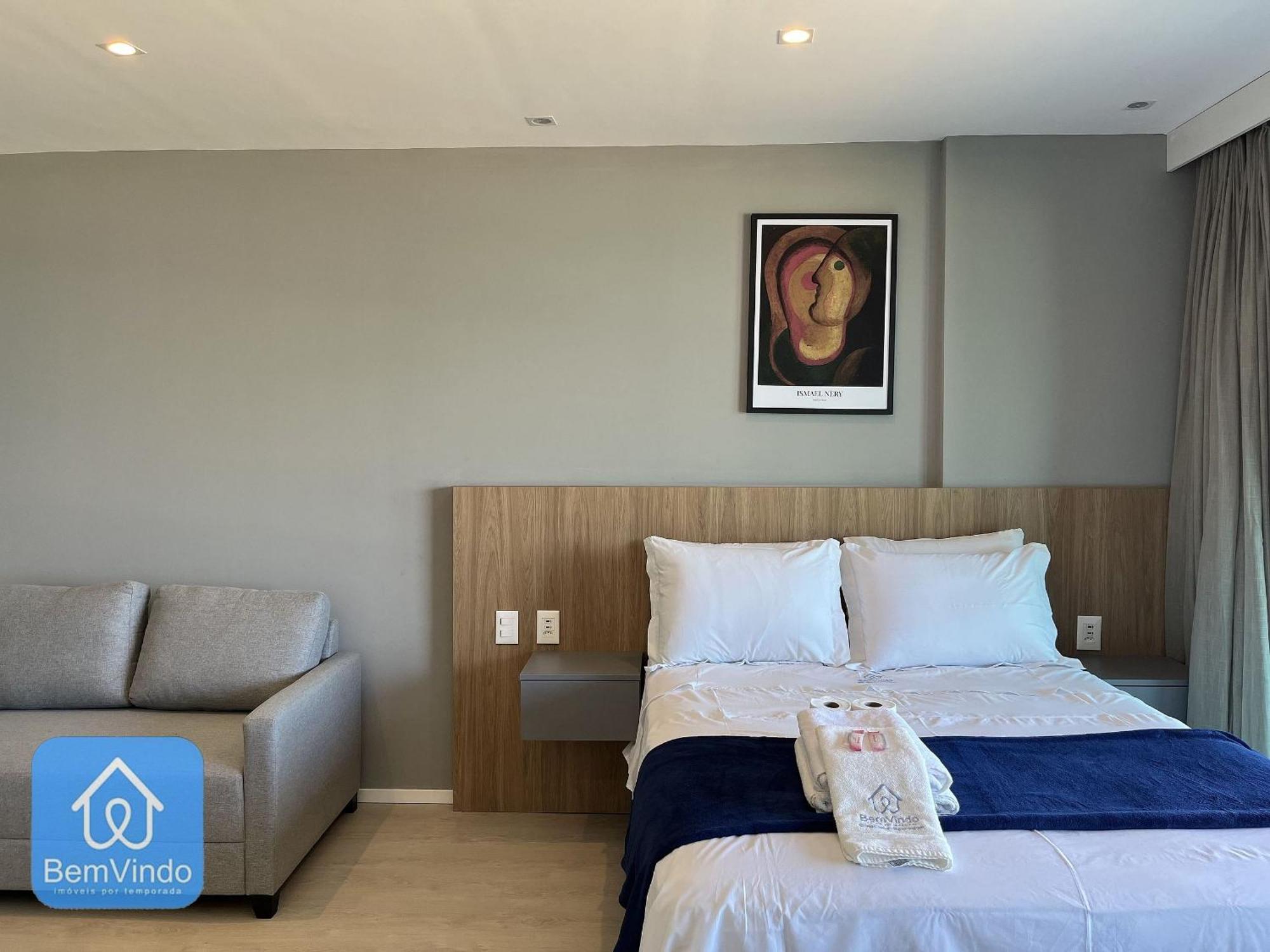 Apartamento Estudio Perfeito E Completo Com Vista Mar *